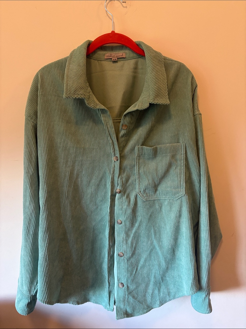 Wishlist Mint Green Corduroy Button-Down Shirt